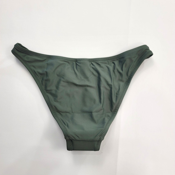 J. Crew Heritage 1989 High Leg Bikini Bottom‎ Size XS Green Cheeky - Picture 4 of 8